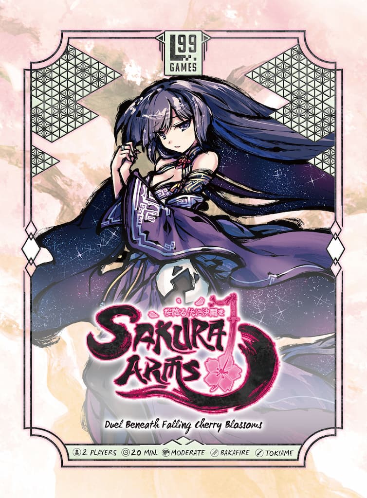 Sakura Arms: Yatsuha Box was published by Level 99 Games and the board game manufacturer was Boda Games Manufacturing.