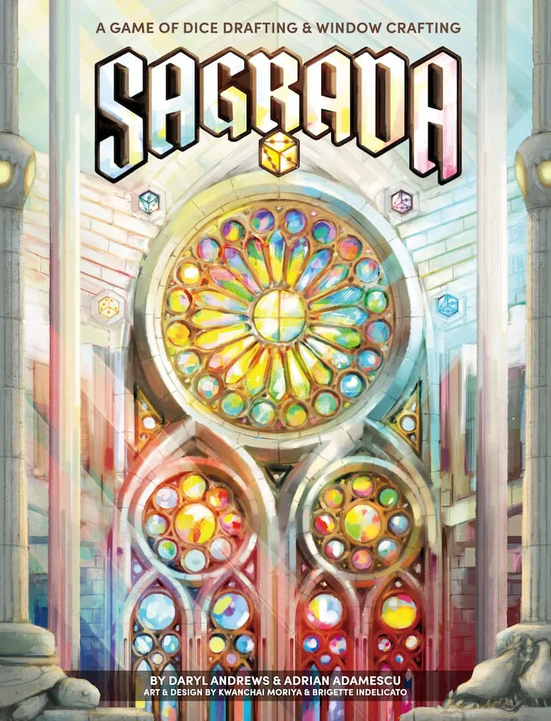 Sagrada the board game was published by Floodgate Games and the board game manufacturer was Boda Games Manufacturing.