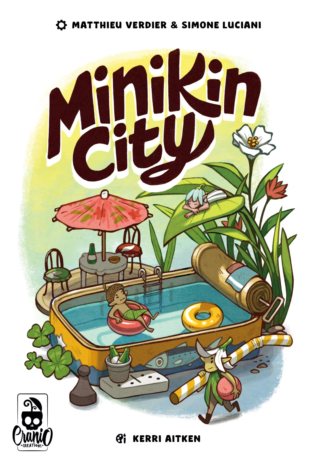 Minikin City the board game was published by Cranio Creations and the board game manufacturer was Boda Games Manufacturing.