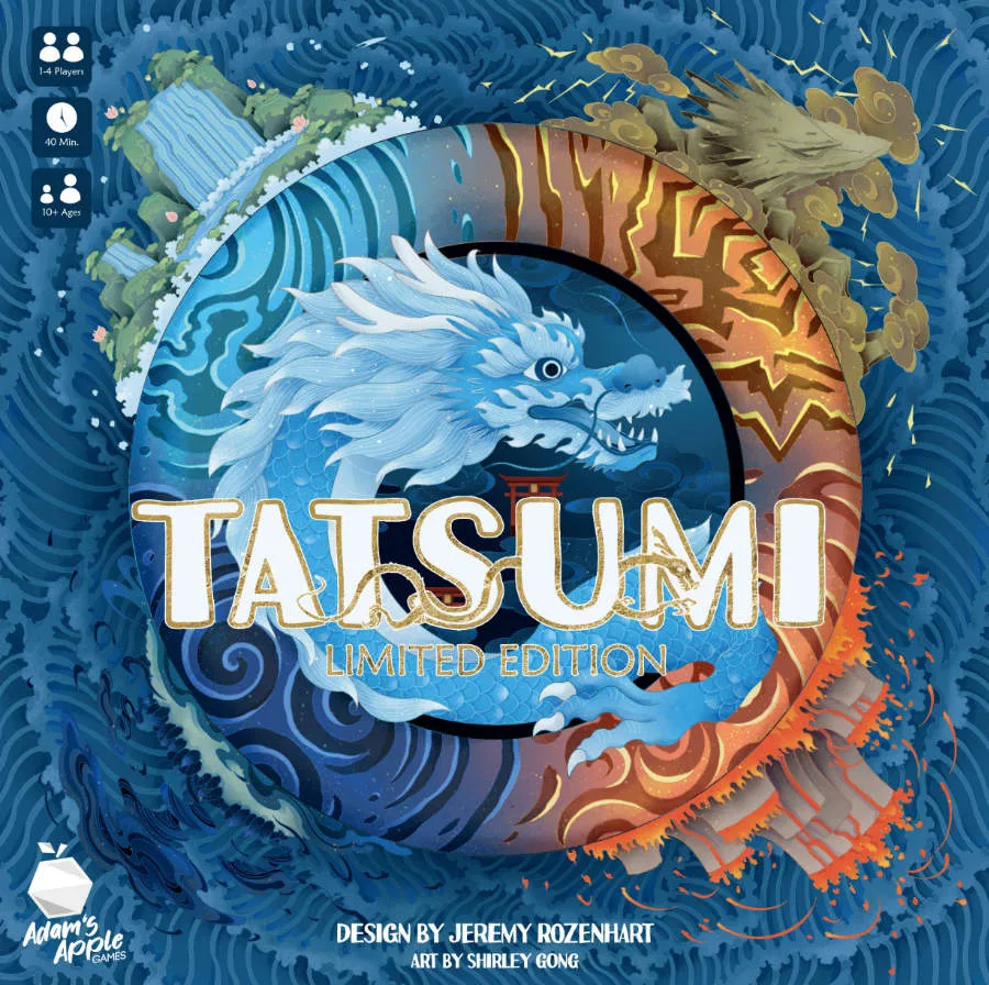 Tatsumi the board game was published by Adam's Apple Games and the board game manufacturer was Boda Games Manufacturing.