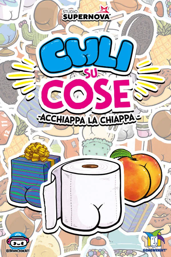 Butts on Things the board game was published by Studio Supernova and the board game manufacturer was Boda Games Manufacturing.