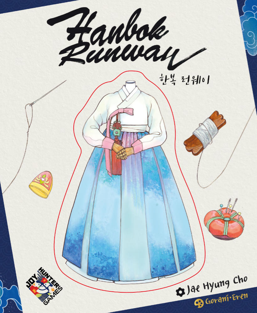 Hanbok Runway the board game was published by Joy Hunter Games and the board game manufacturer was Boda Games Manufacturing.