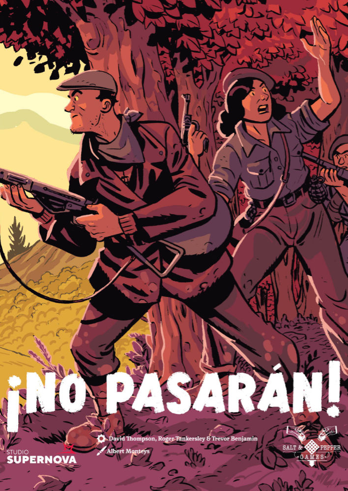 No Pasaran the board game was published by Studio Supernova and the board game manufacturer was Boda Games Manufacturing