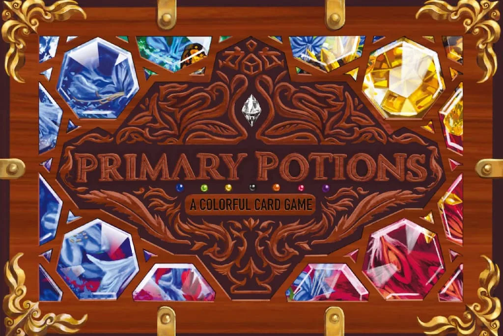 Primary Potions the board game was published by Aaron Salmonowicz and the board game manufacturer was Boda Games Manufacturing.