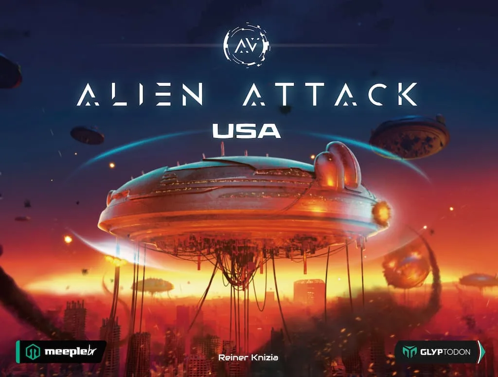 Alien Attack: USA the board game was published by Meeple BR and the board game manufacturer was Boda Games Manufacturing.