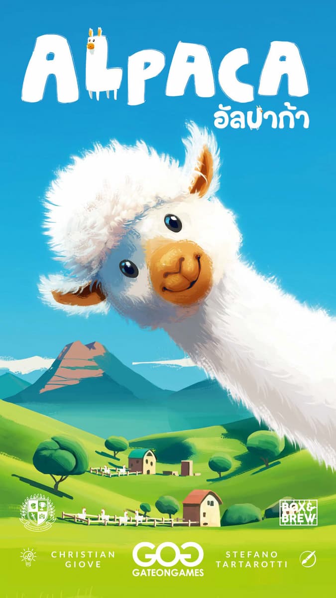 Alpaca the board game was published by GateOn Games and the board game manufacturer was Boda Games Manufacturing.