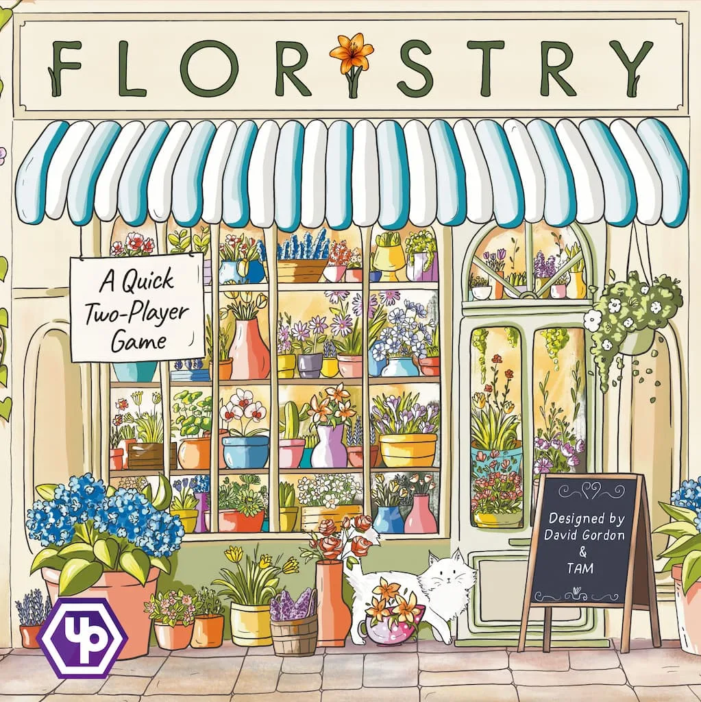 Floristry the board game was published by UP Games and the board game manufacturer was Boda Games Manufacturing.