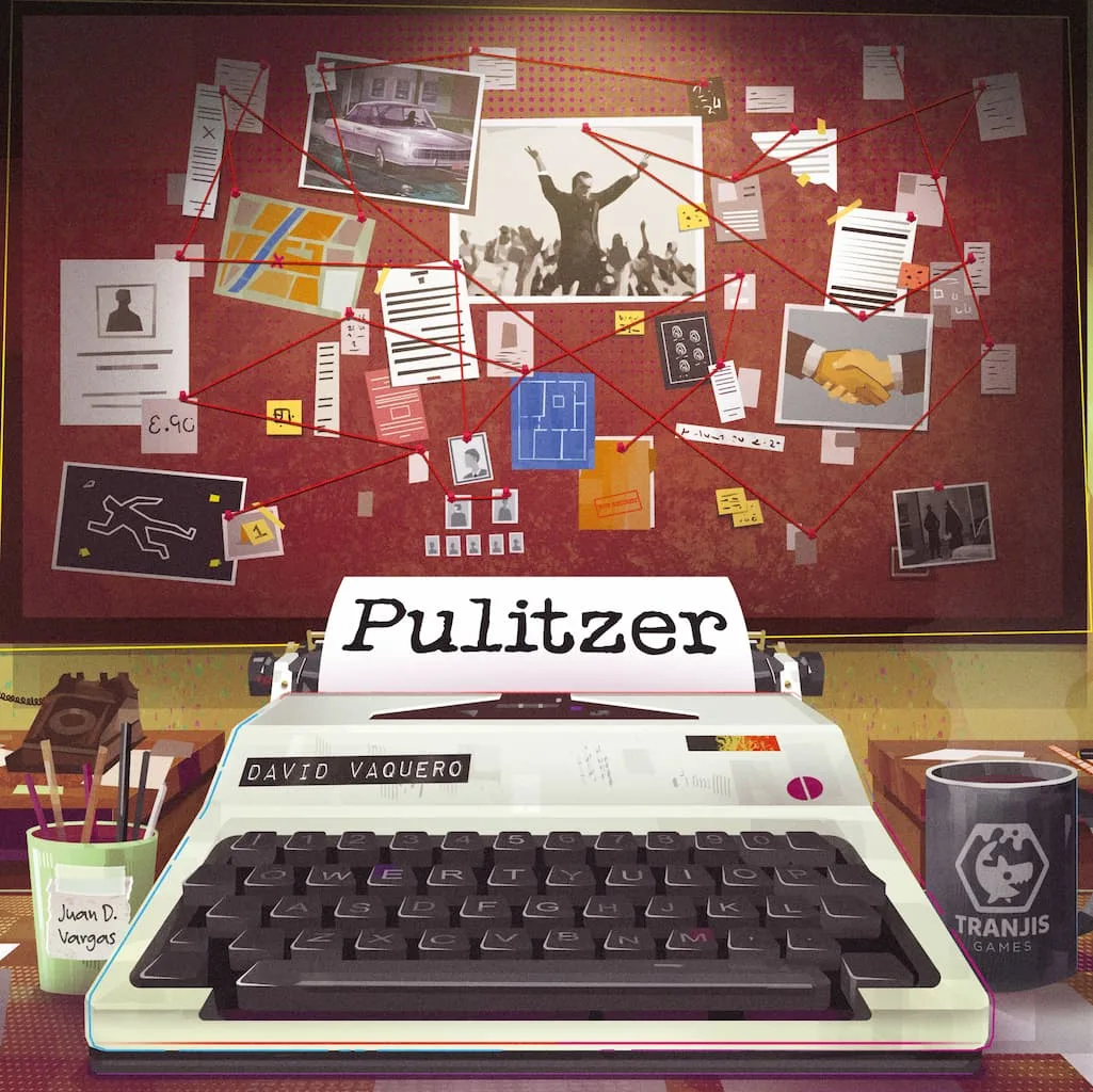 Pulitzer the board game was published by Tranjis Games and the board game manufacturer was Boda Games Manufacturing.