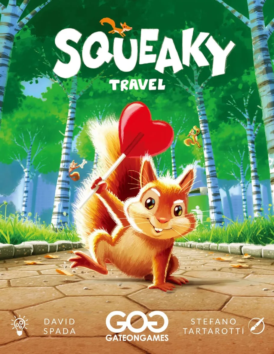 Squeaky: Travel the board game was published by GateOn Games and the board game manufacturer was Boda Games Manufacturing.
