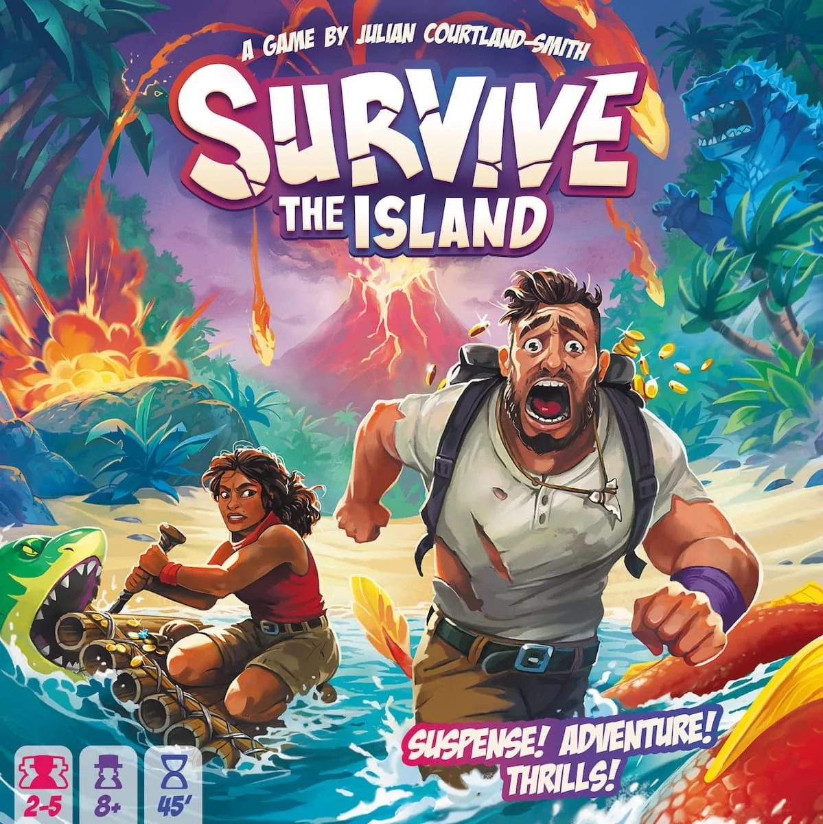 Survive The Island the board game was published by Zygomatic and the board game manufacturer was Boda Games Manufacturing.