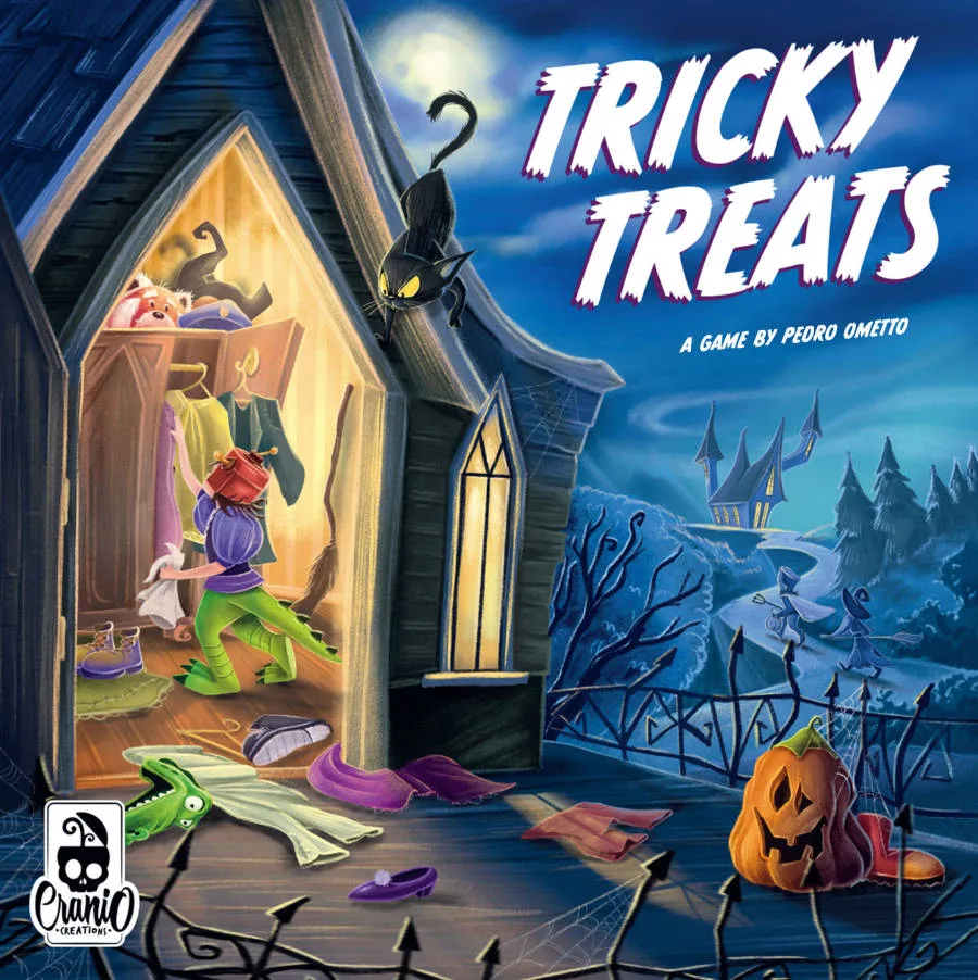 Tricky Treats the board game was published by Cranio Creations and the board game manufacturer was Boda Games Manufacturing.
