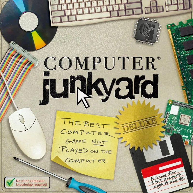 Computer Junkyard the board game was published by Dream Egg Games and the board game manufacturer was Boda Games Manufacturing.