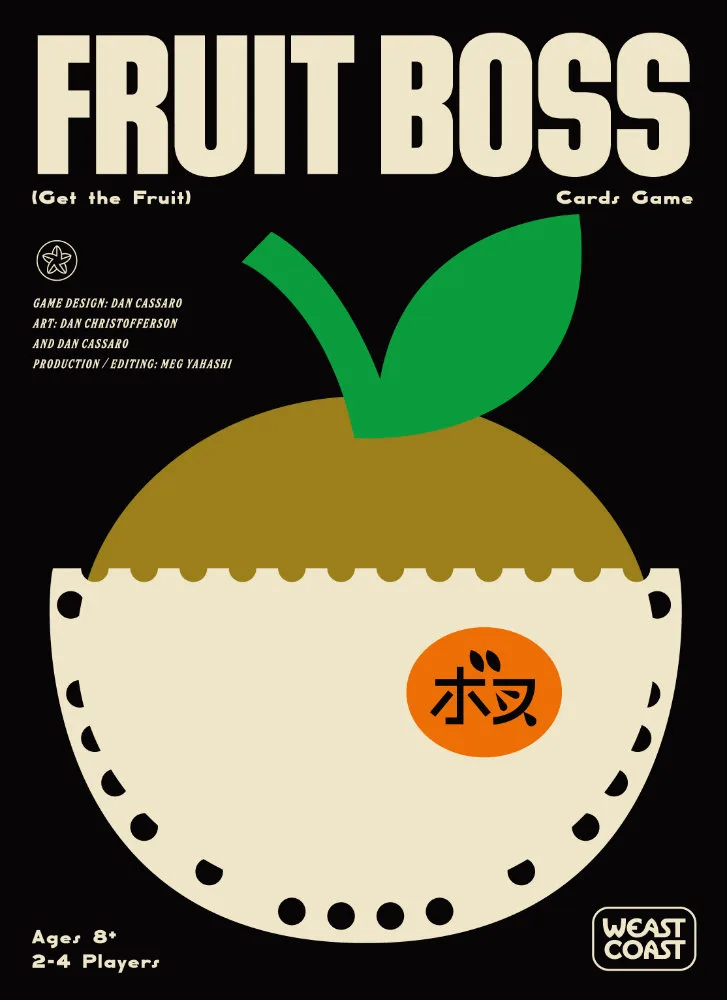 Fruit Boss the board game was published by Weast Coast and the board game manufacturer was Boda Games Manufacturing.