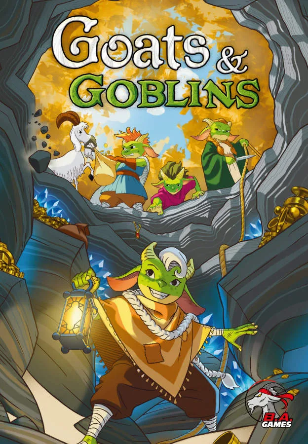 Goats & Goblins the board game was published by B.A. Games and the board game manufacturer was Boda Games Manufacturing.