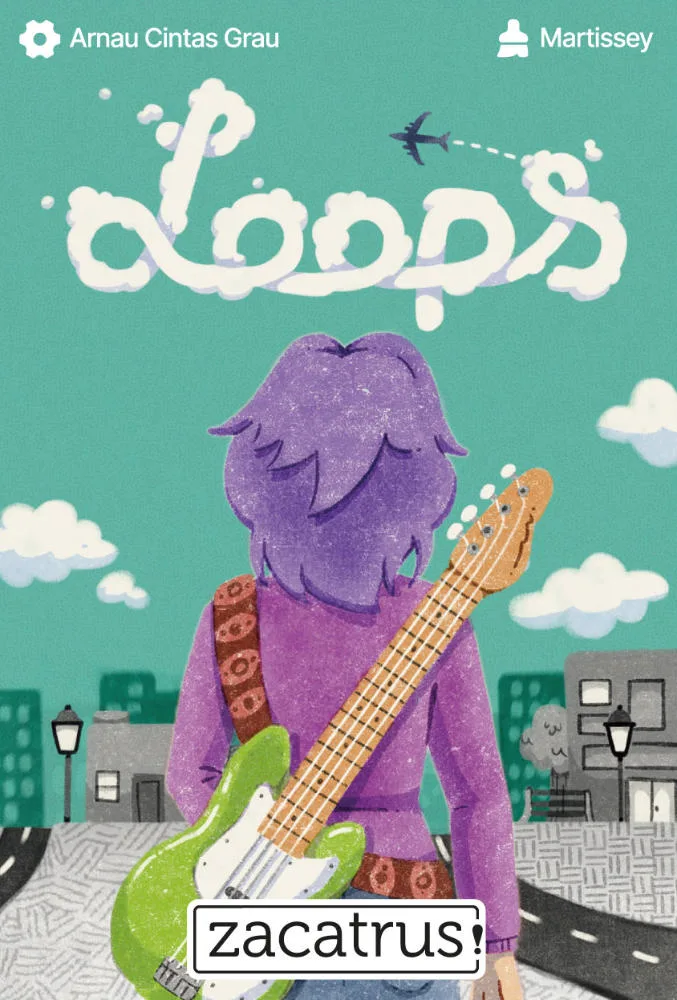 Loops the board game was published by Zacatrus and the board game manufacturer was Boda Games Manufacturing.