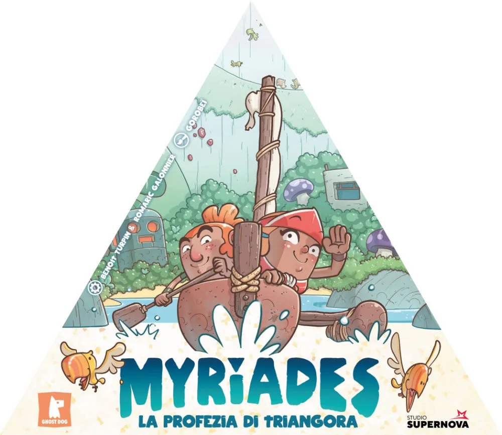 Myriades the board game was published by Ghost Dog and the board game manufacturer was Boda Games Manufacturing.