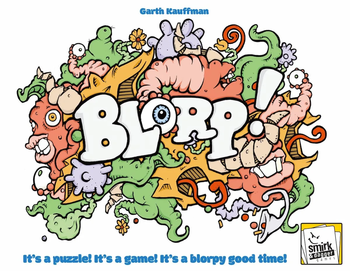 BLORP! the board game was published by Smirk & Dagger Games and the board game manufacturer was Boda Games Manufacturing.