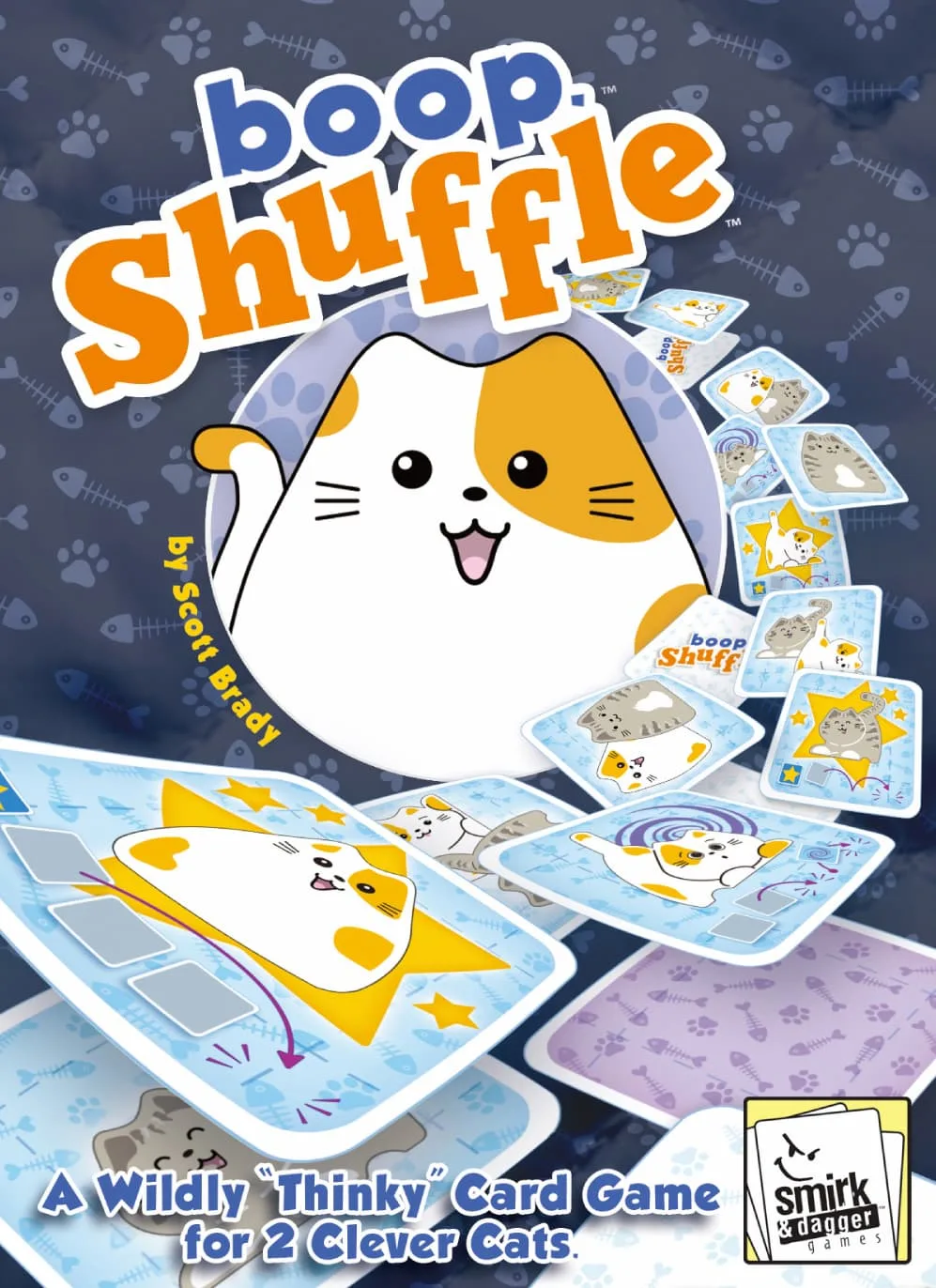 Boop Shuffle the board game was published by Smirk & Dagger Games and the board game manufacturer was Boda Games Manufacturing.