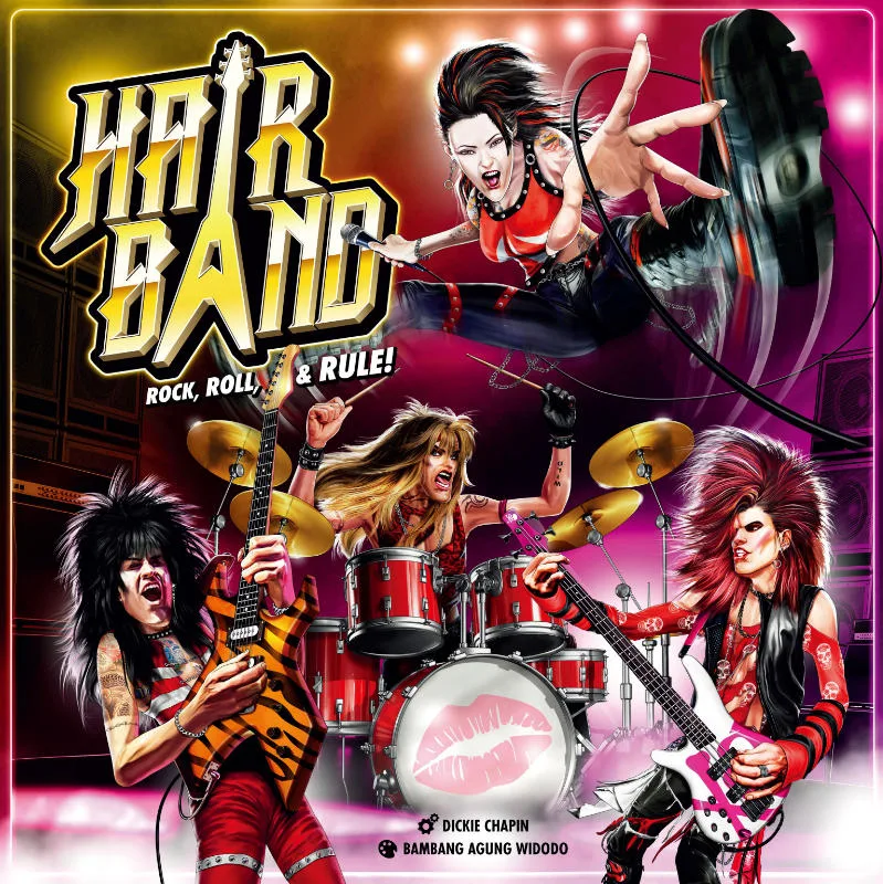 Hair Band the board game was published by Frown Clowns Games and the board game manufacturer was Boda Games Manufacturing