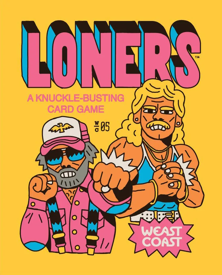 Loners the board game was published by Weast Coast and the board game manufacturer was Boda Games Manufacturing.