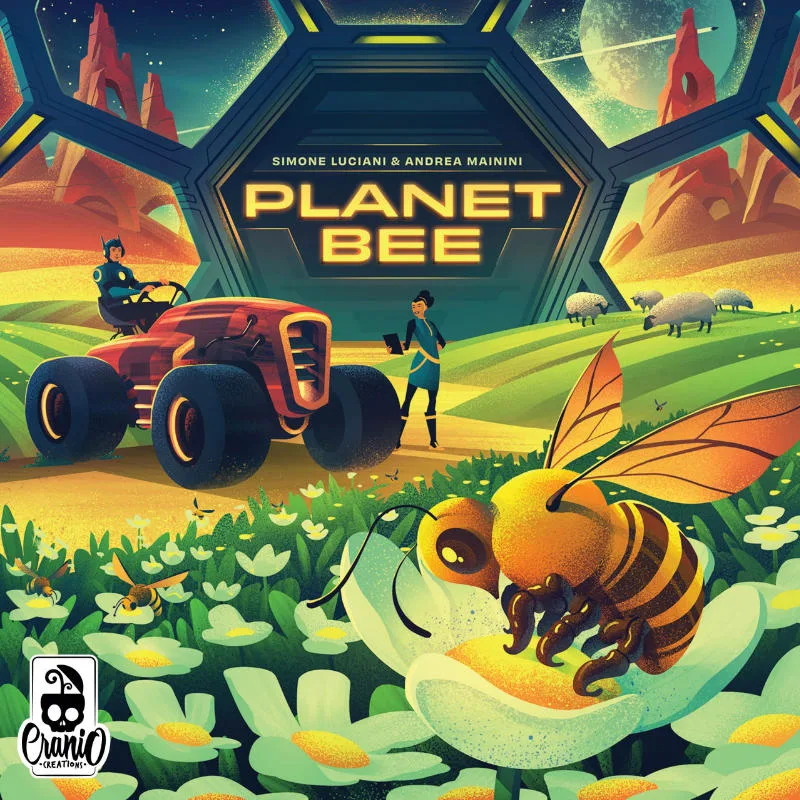 Planet Bee the board game was published by Cranio Creations and the board game manufacturer was Boda Games Manufacturing.
