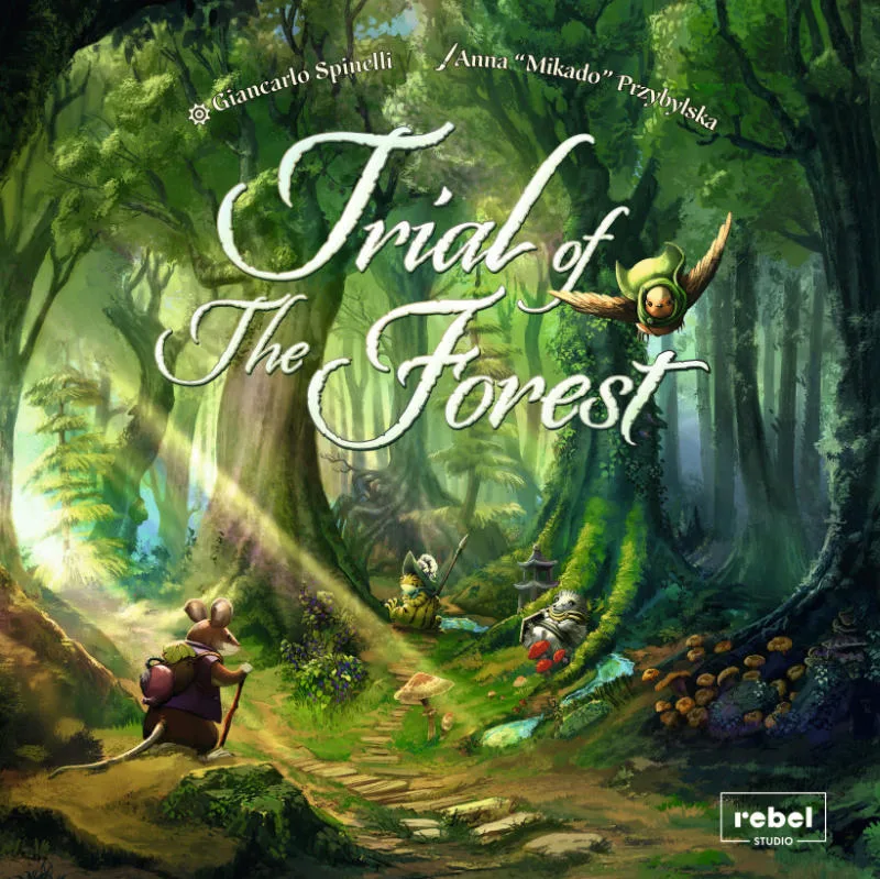 The Trial of the Forest the board game was published by Rebel Studio and the board game manufacturer was Boda Games Manufacturing.