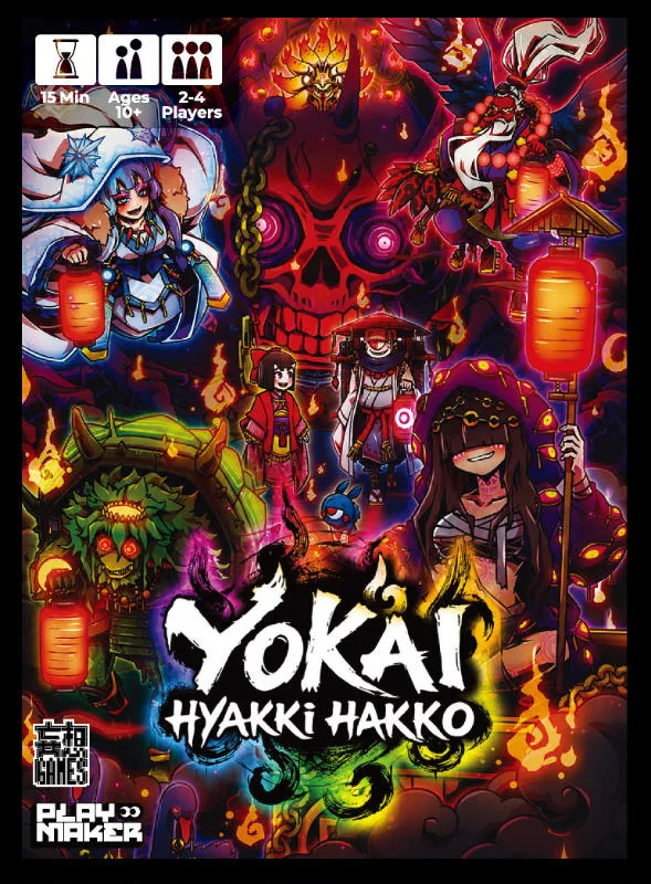 Yokai Hyakki Yakko the board game was published by Mousou Games and the board game manufacturer was Boda Games Manufacturing